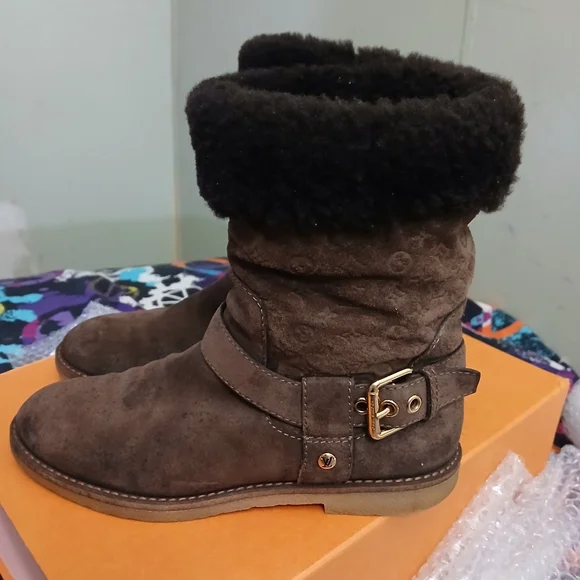 Authentiv Louis Vuitton Snowball Snow Boots/PreOwned/5 1/2-6 Good - Picture 3 of 17